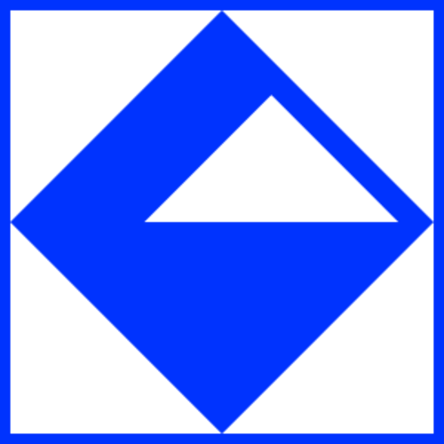 zwei blaue Pyramiden 