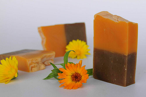 Seife Henna-Calendula, Foto: Melanie Gohlke, Lizenz: Gabis Seifenmanufaktur